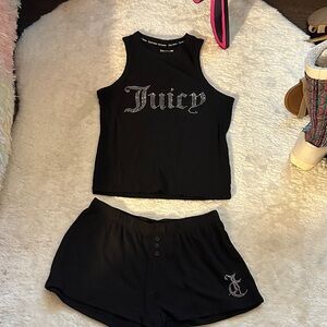 Juicy Couture Black Tank and Shorts Pajama Set